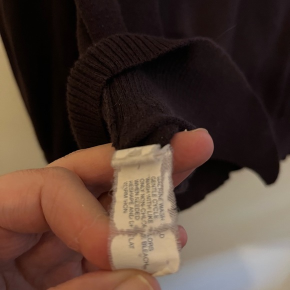 Dark Purple Lightweight V Neck Long Sleeve GAP Sweater, Size XL - Picture 4 of 4